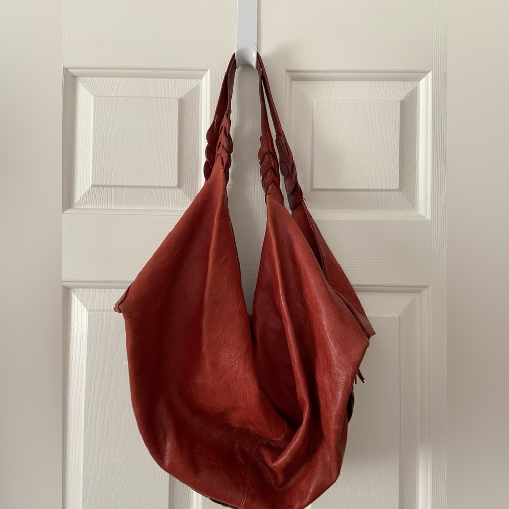 Junior Drake, red,origami hobo bag